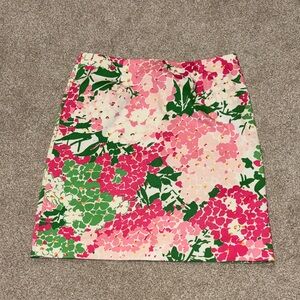 Ralph Lauren Pink and Green Floral Mini Skirt